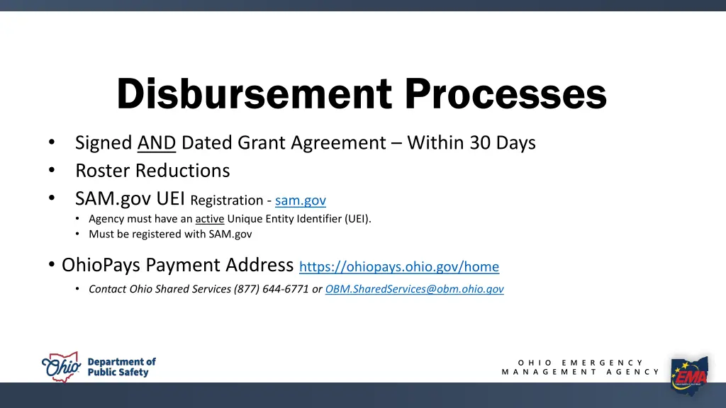 disbursement processes