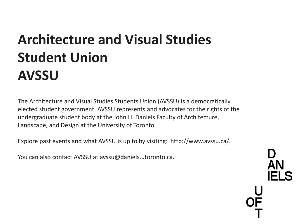 architecture and visual studies student union