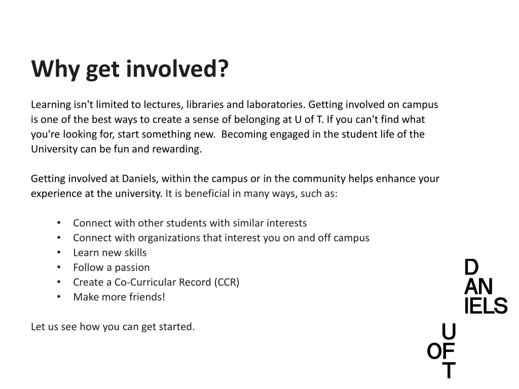 why get involved