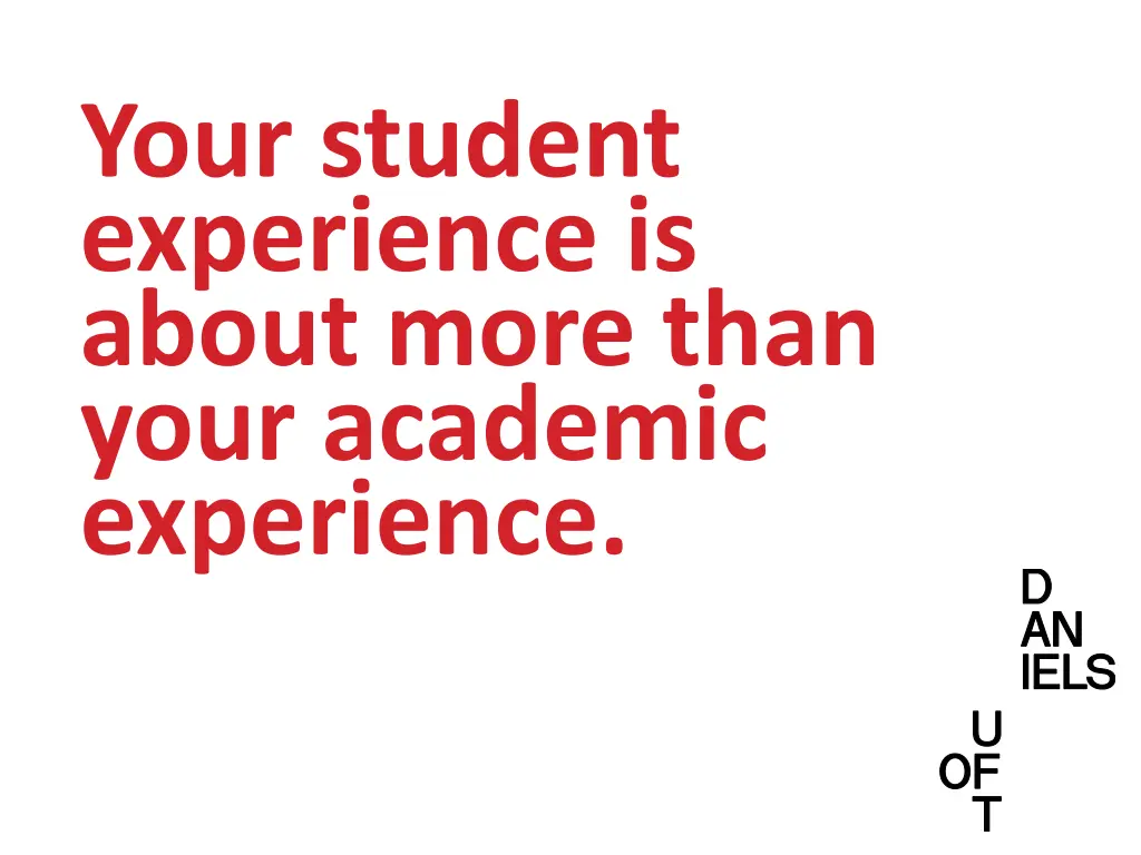 your student experience is about more than your