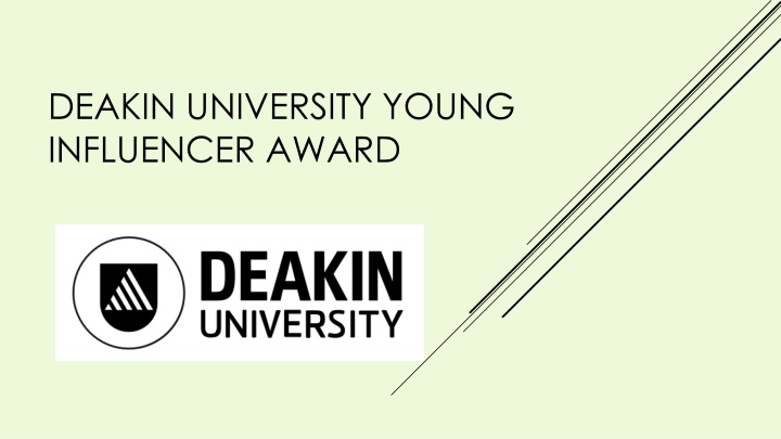 deakin university young influencer award