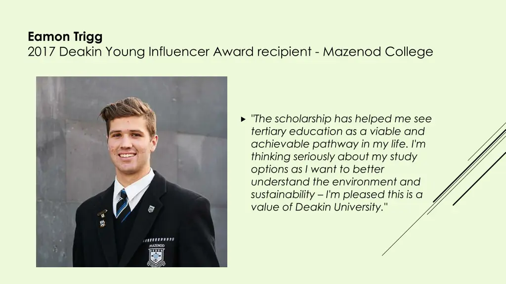 eamon trigg 2017 deakin young influencer award