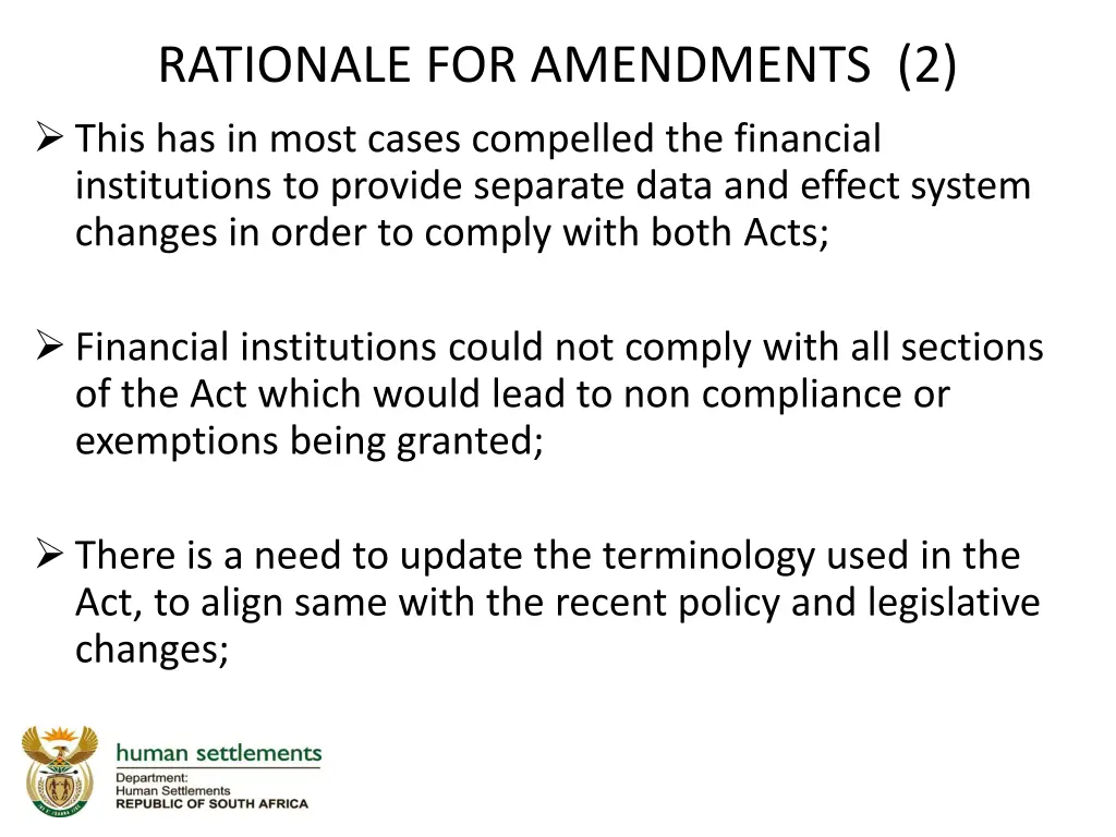 rationale for amendments 2 this has in most cases