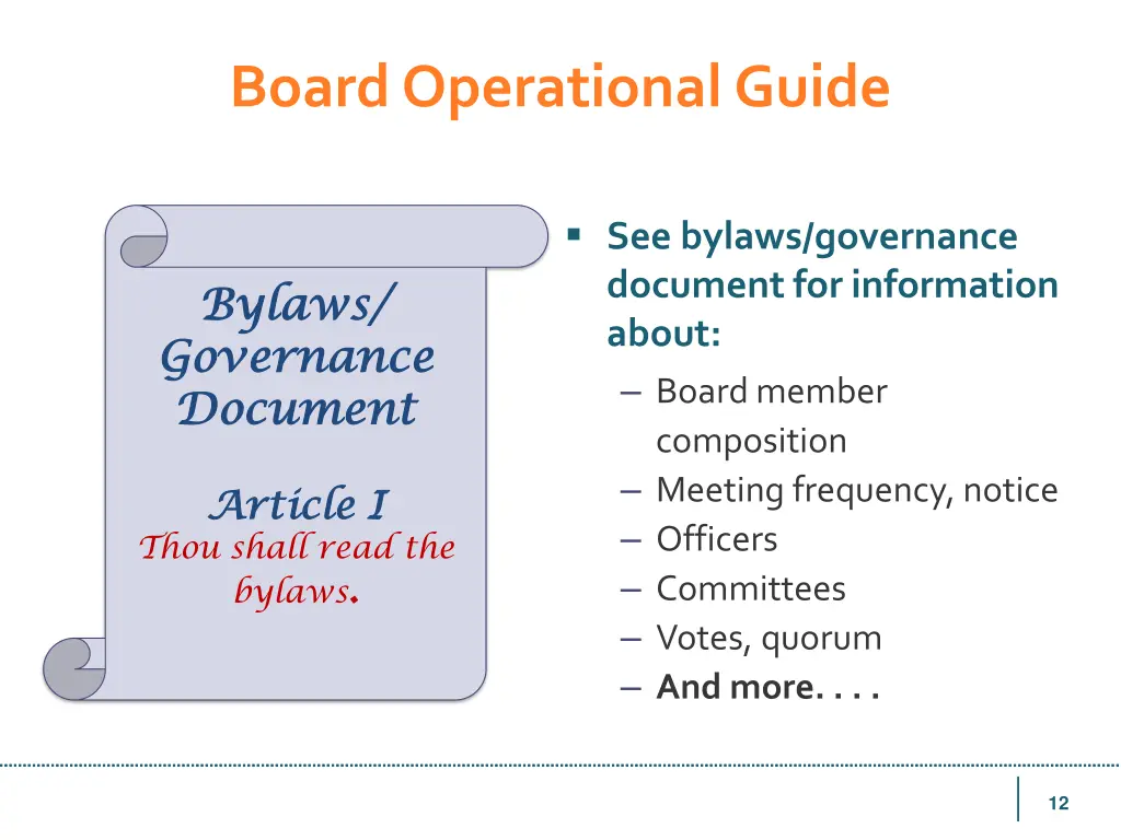 board operational guide