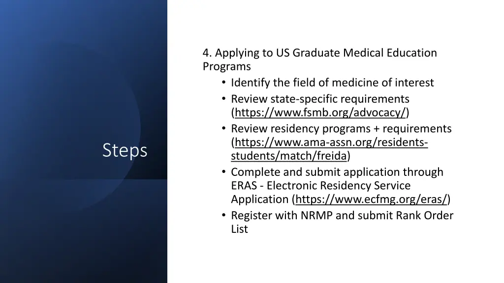 4 applying to us graduate medical education