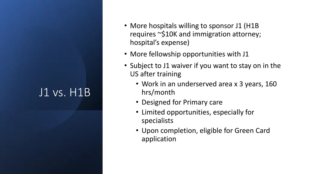 more hospitals willing to sponsor j1 h1b requires