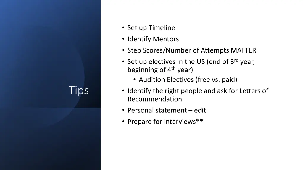 set up timeline identify mentors step scores