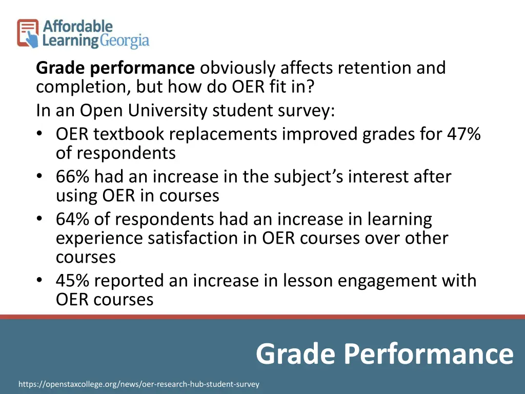 grade performance obviously affects retention
