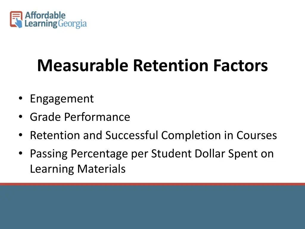 measurable retention factors