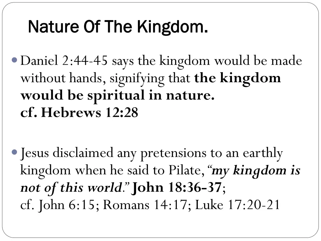 nature of the kingdom nature of the kingdom