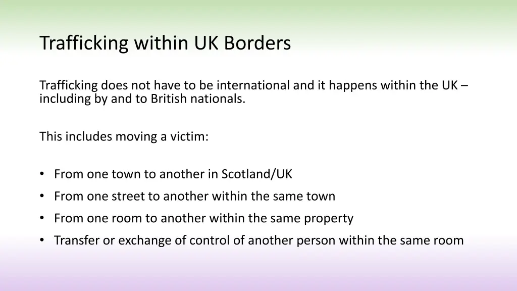 trafficking within uk borders