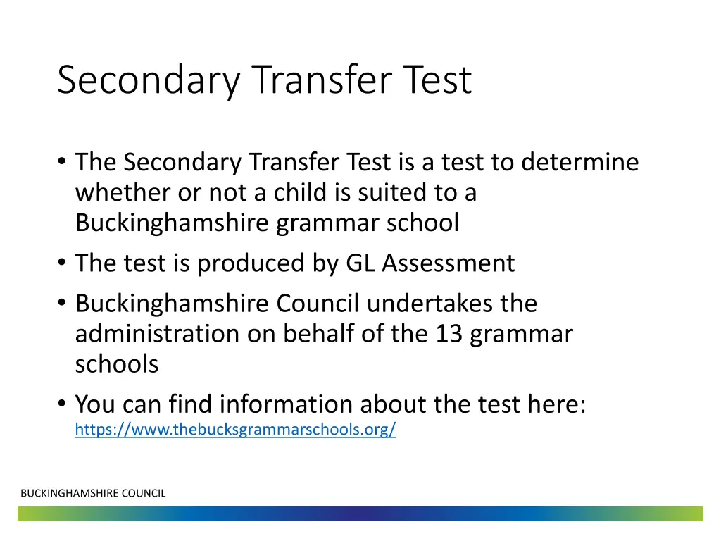 secondary transfer test