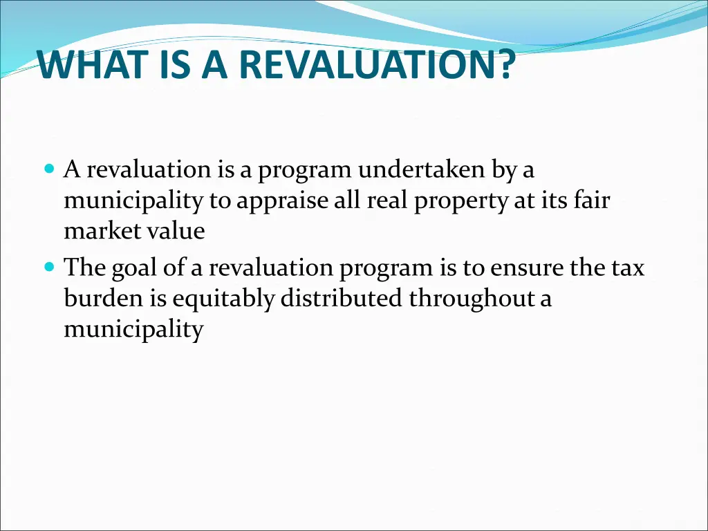 what is a revaluation