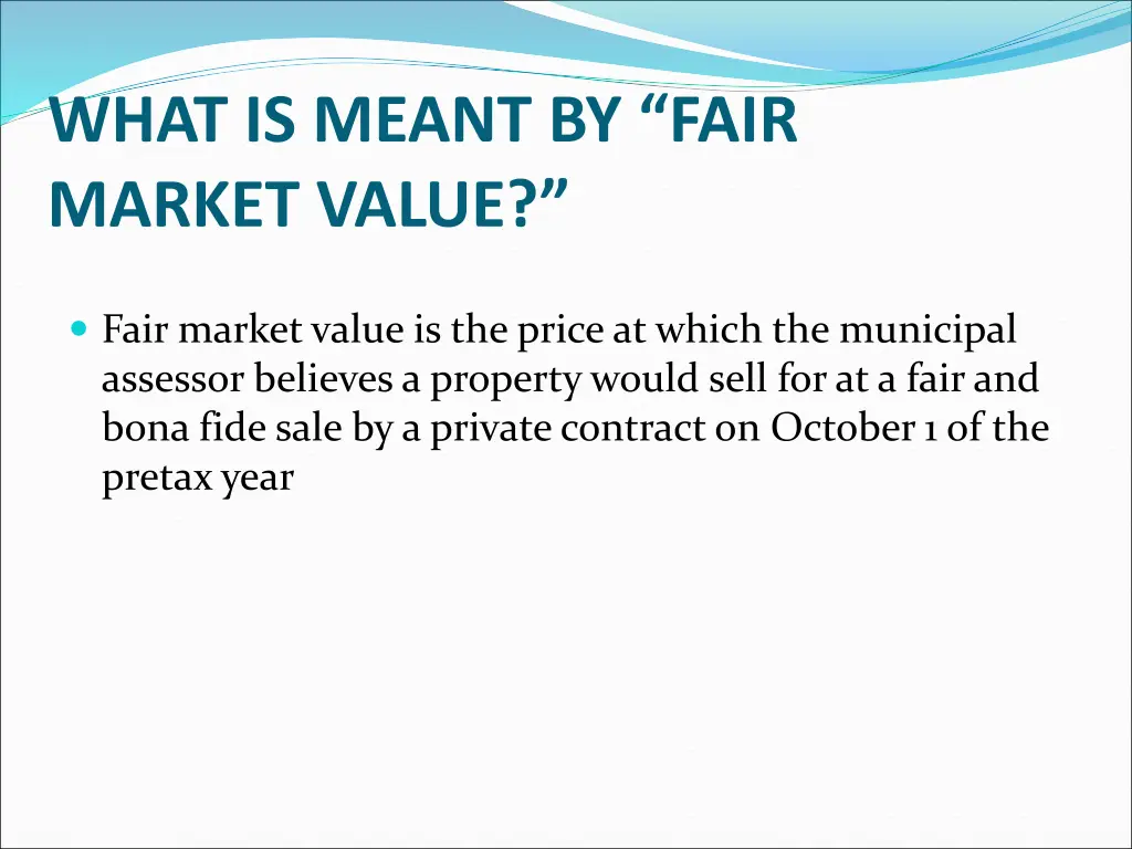 what is meant by fair market value