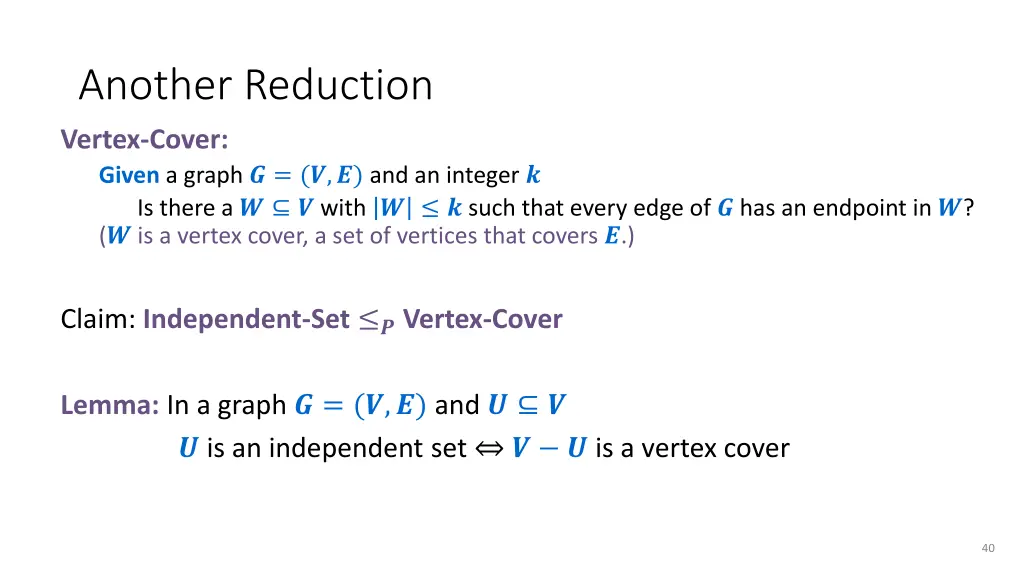 another reduction
