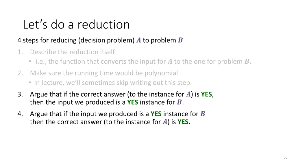 let s do a reduction 2