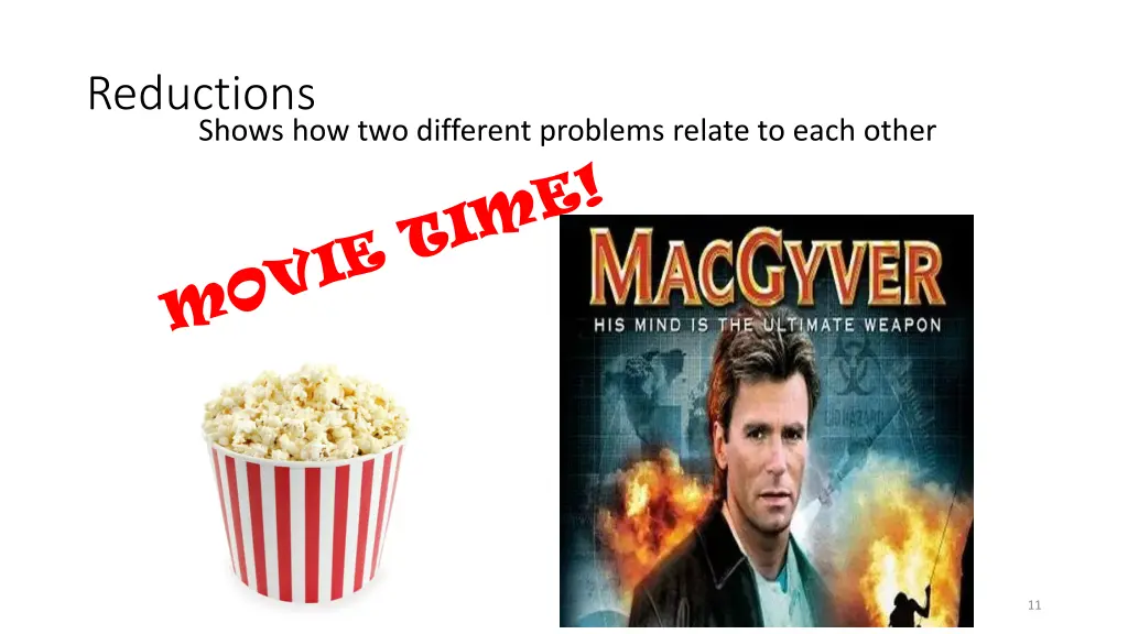reductions shows how two different problems