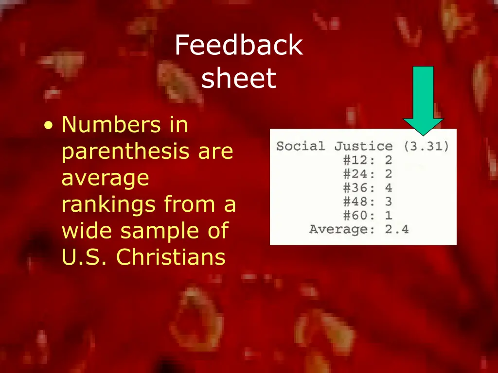 feedback sheet 3