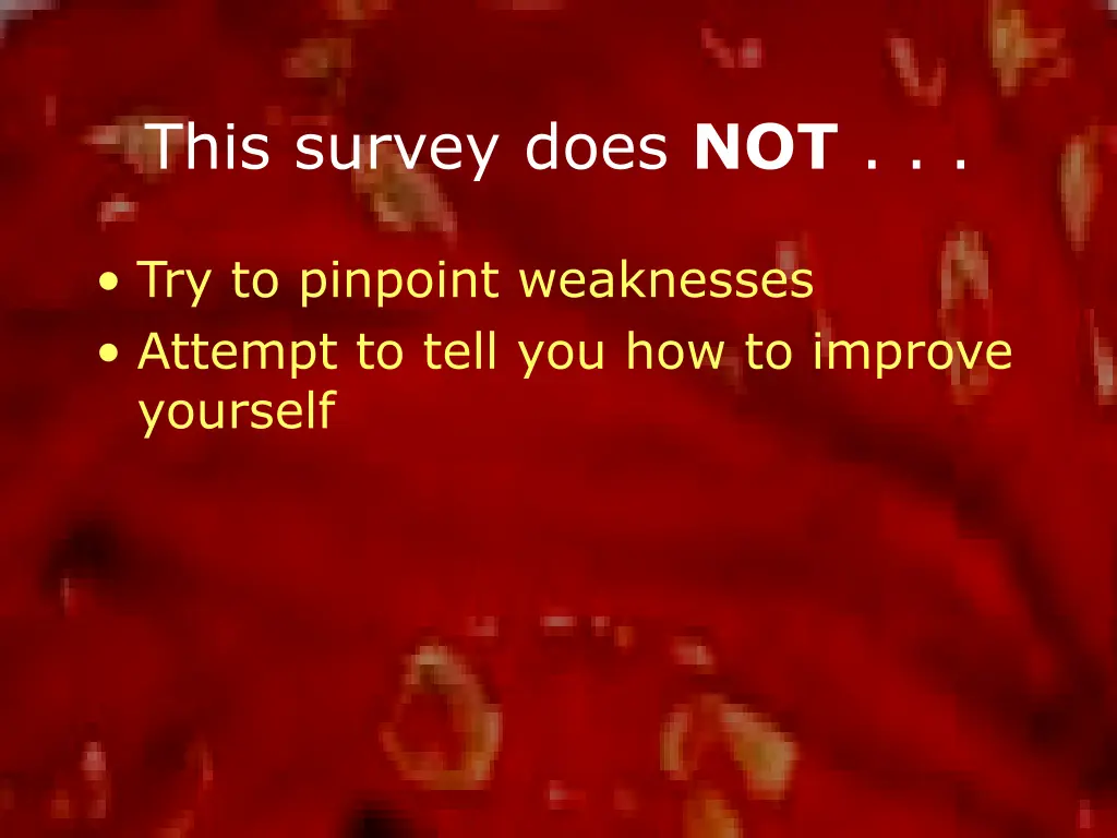 this survey does not