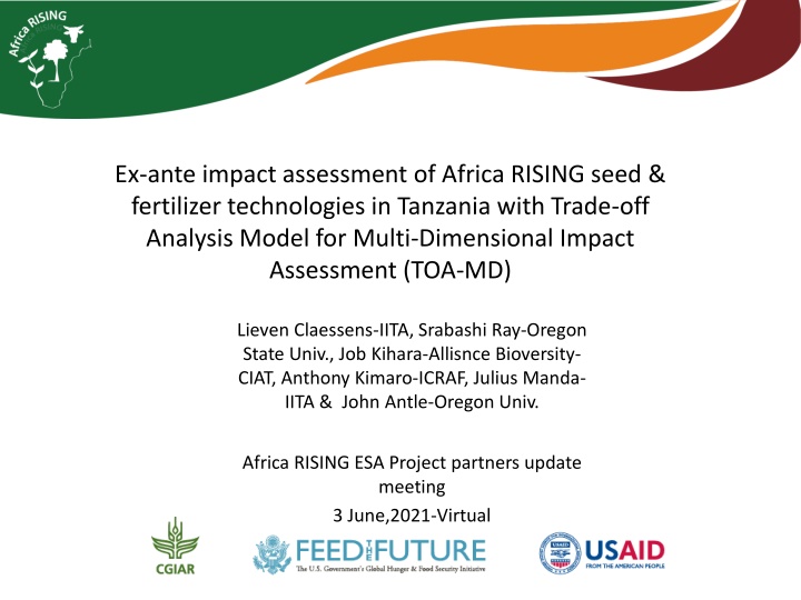 ex ante impact assessment of africa rising seed