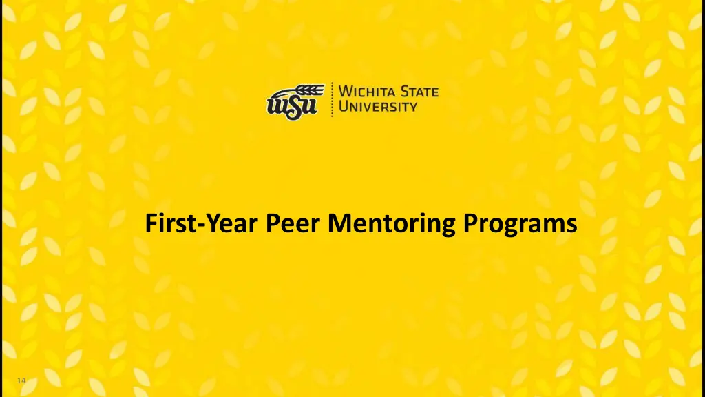 first year peer mentoring programs