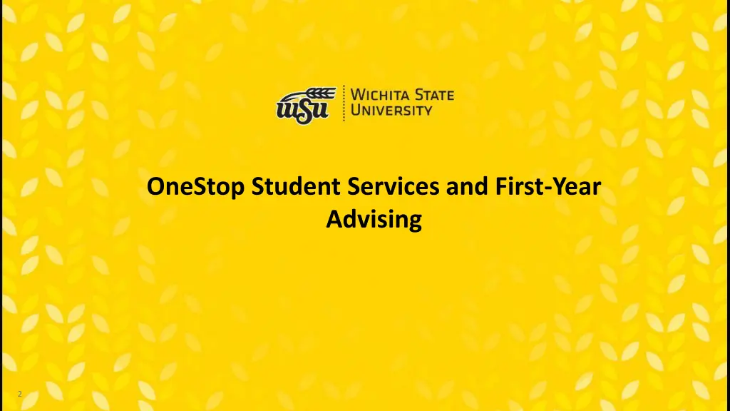 onestop student services and first year advising