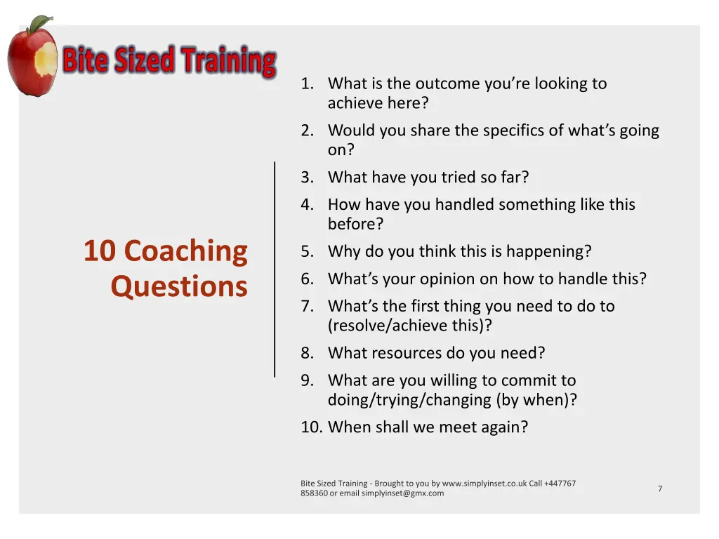 1 what is the outcome you re looking to achieve