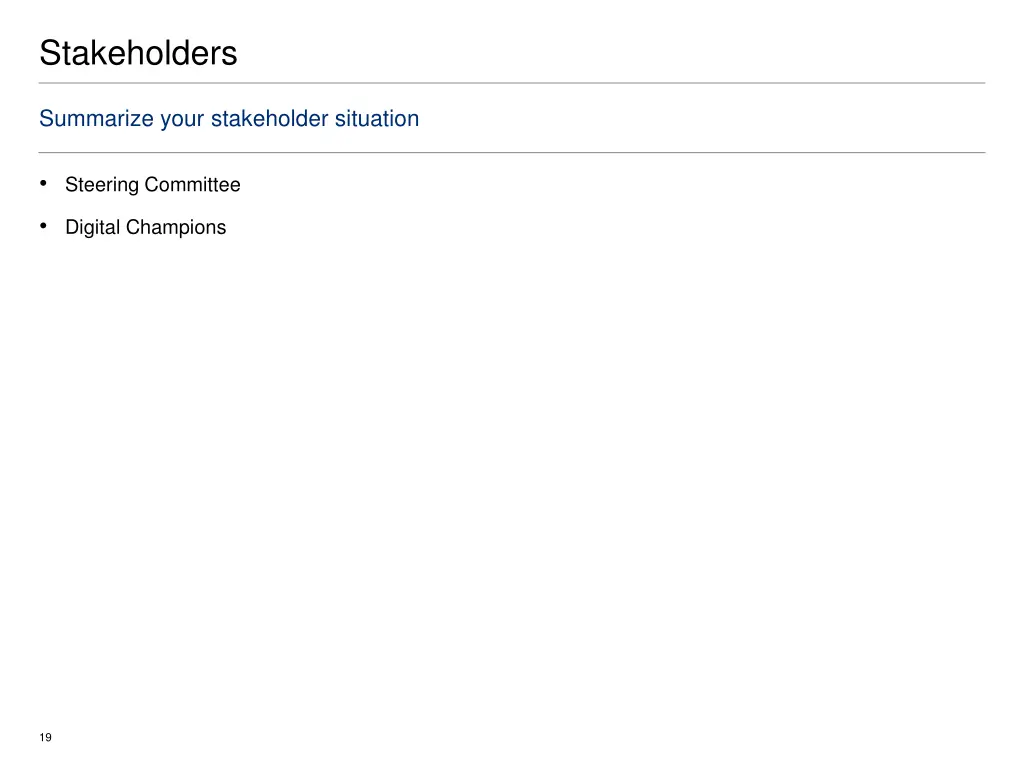 stakeholders