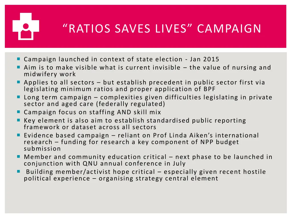 ratios saves lives campaign