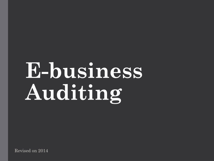 e business auditing