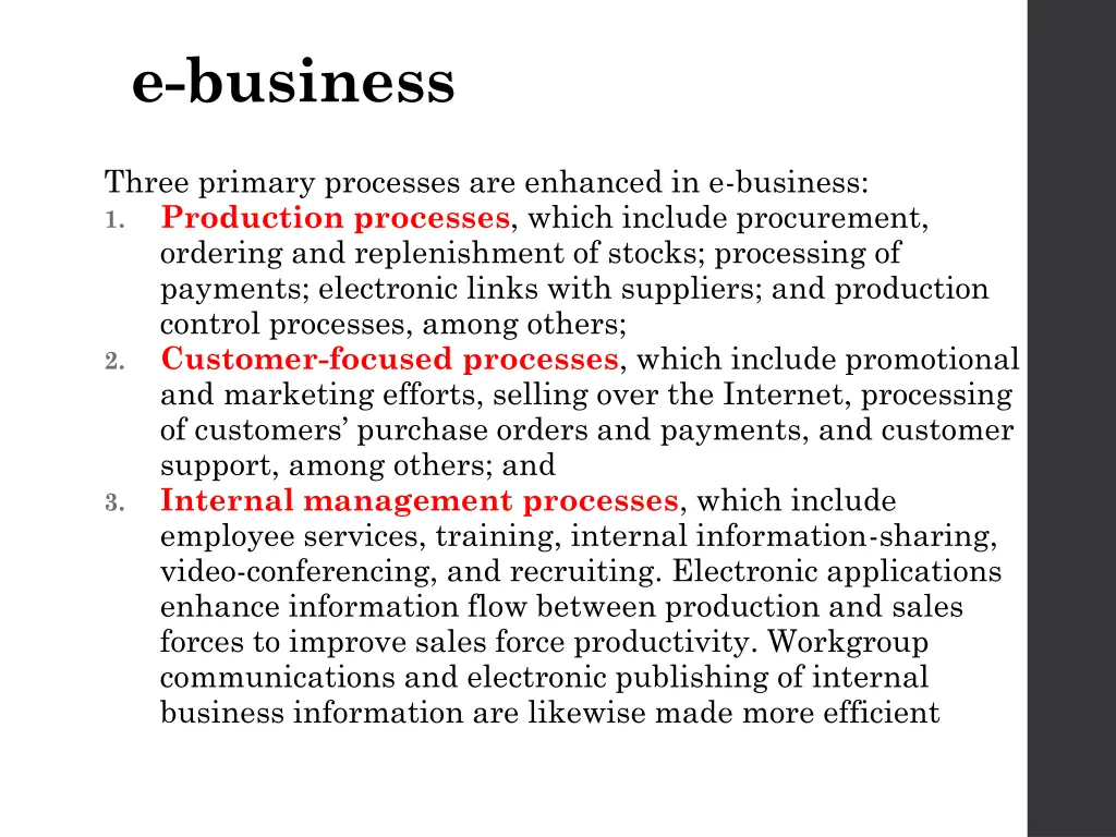 e business