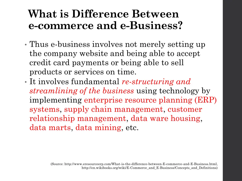 what is difference between e commerce 2
