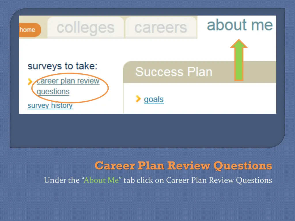career plan review questions