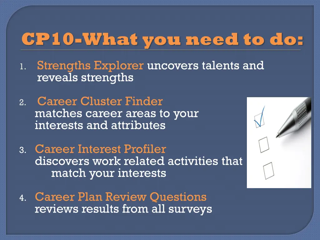 cp10 what you need to do
