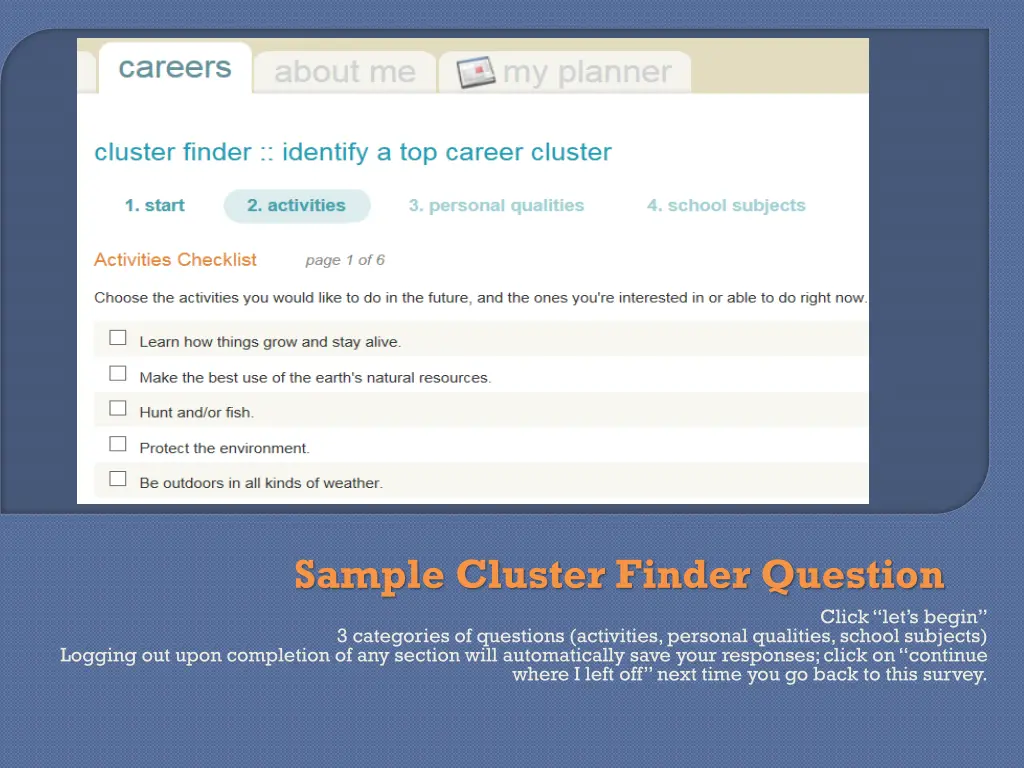 sample cluster finder question