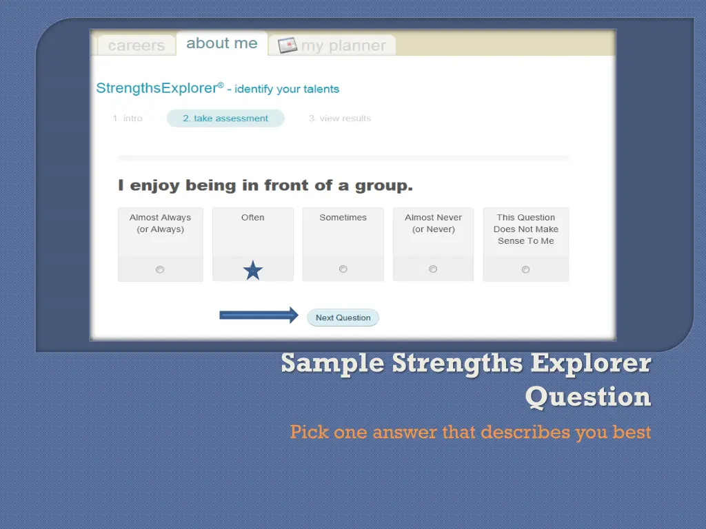 sample strengths explorer