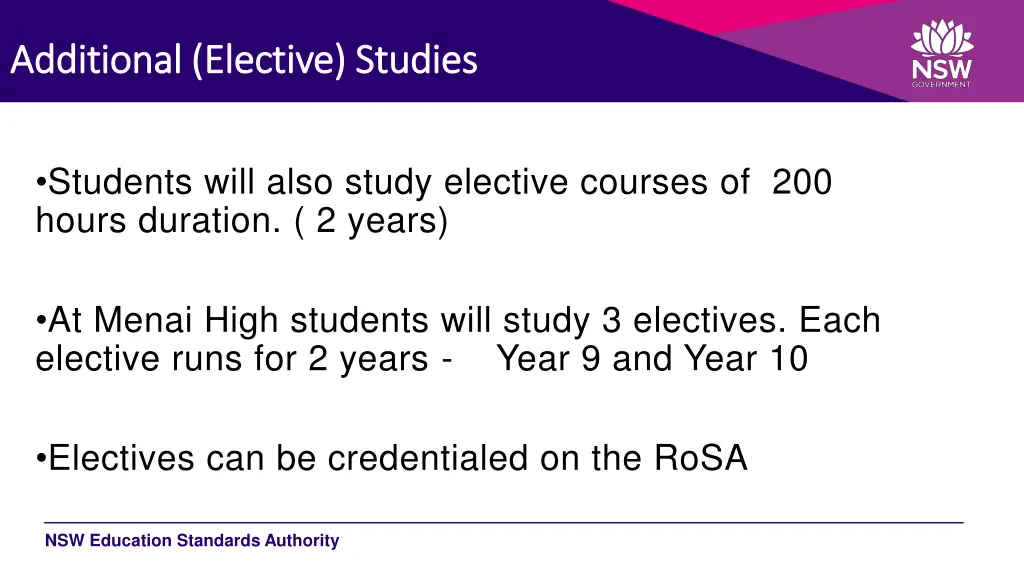 additional elective studies additional elective