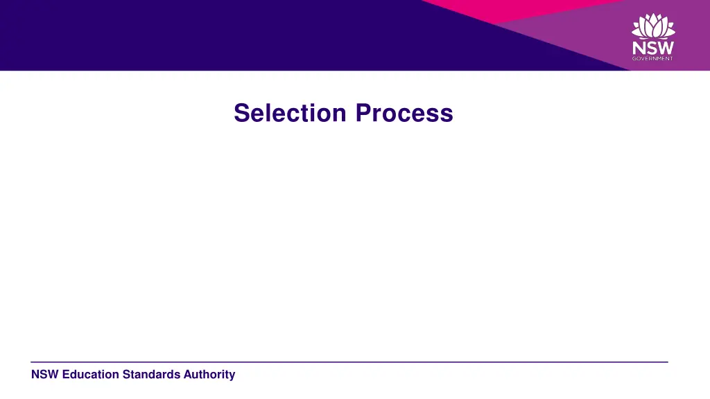 selection process