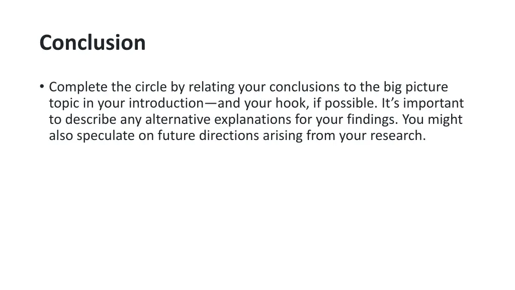 conclusion