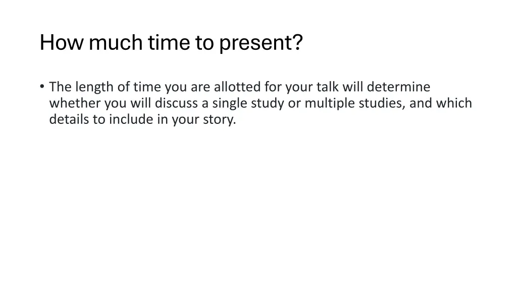 how much time to present