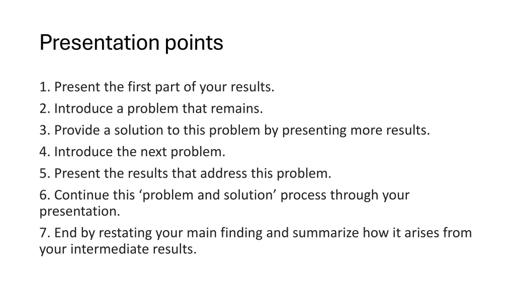 presentation points