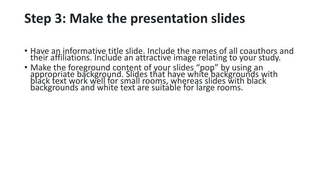 step 3 make the presentation slides