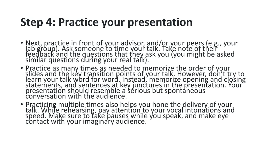 step 4 practice your presentation