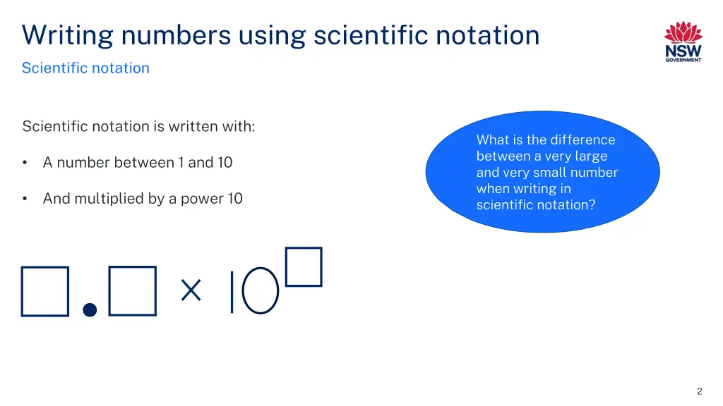 writing numbers using scientific notation