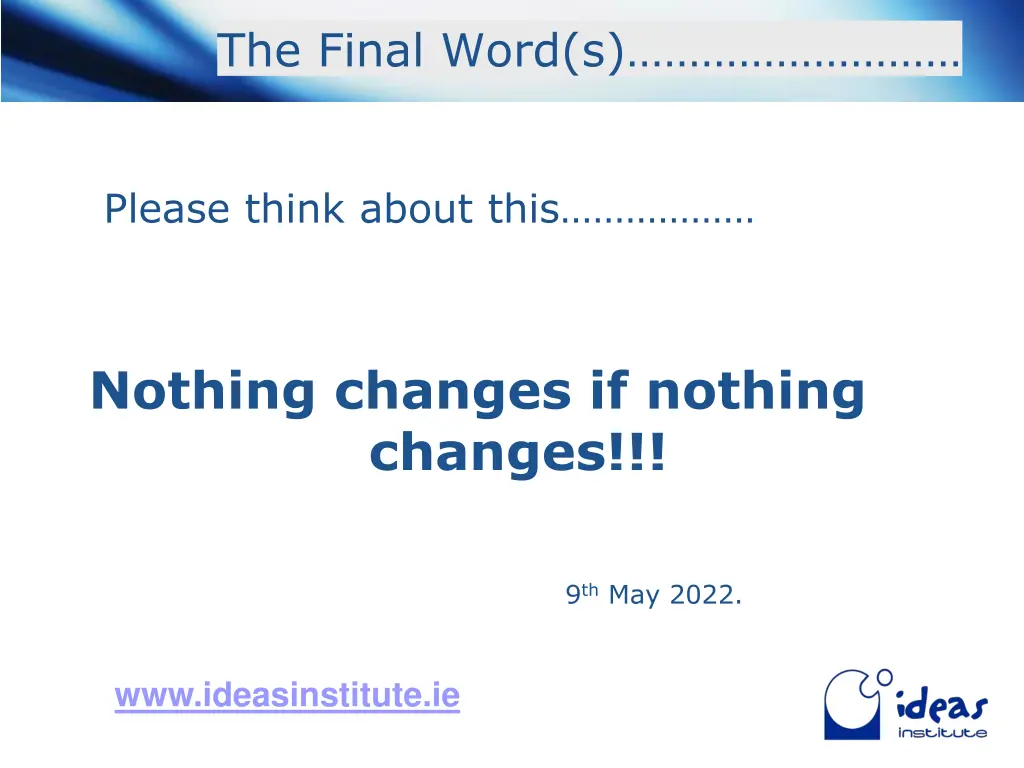 the final word s