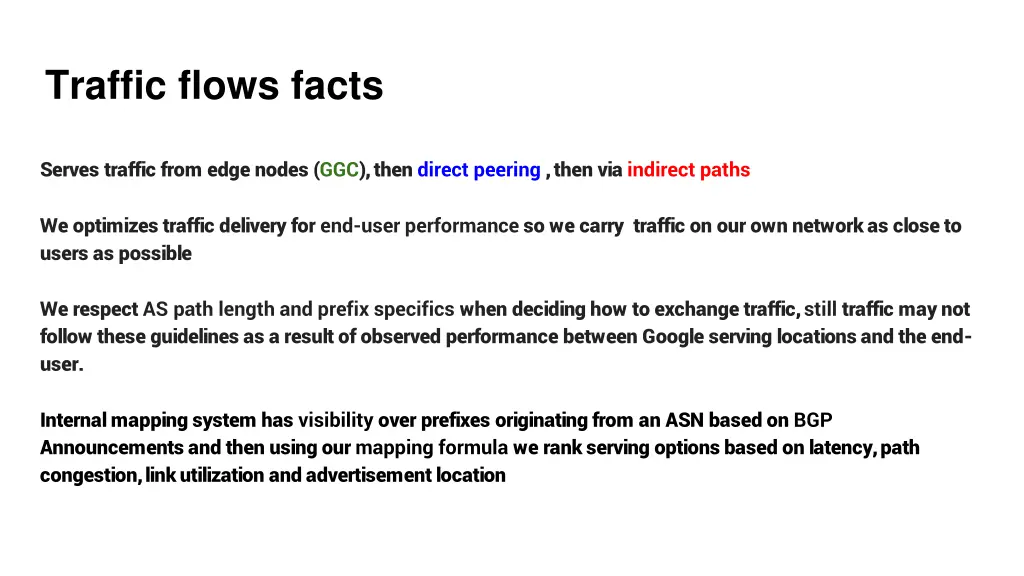 traffic flows facts