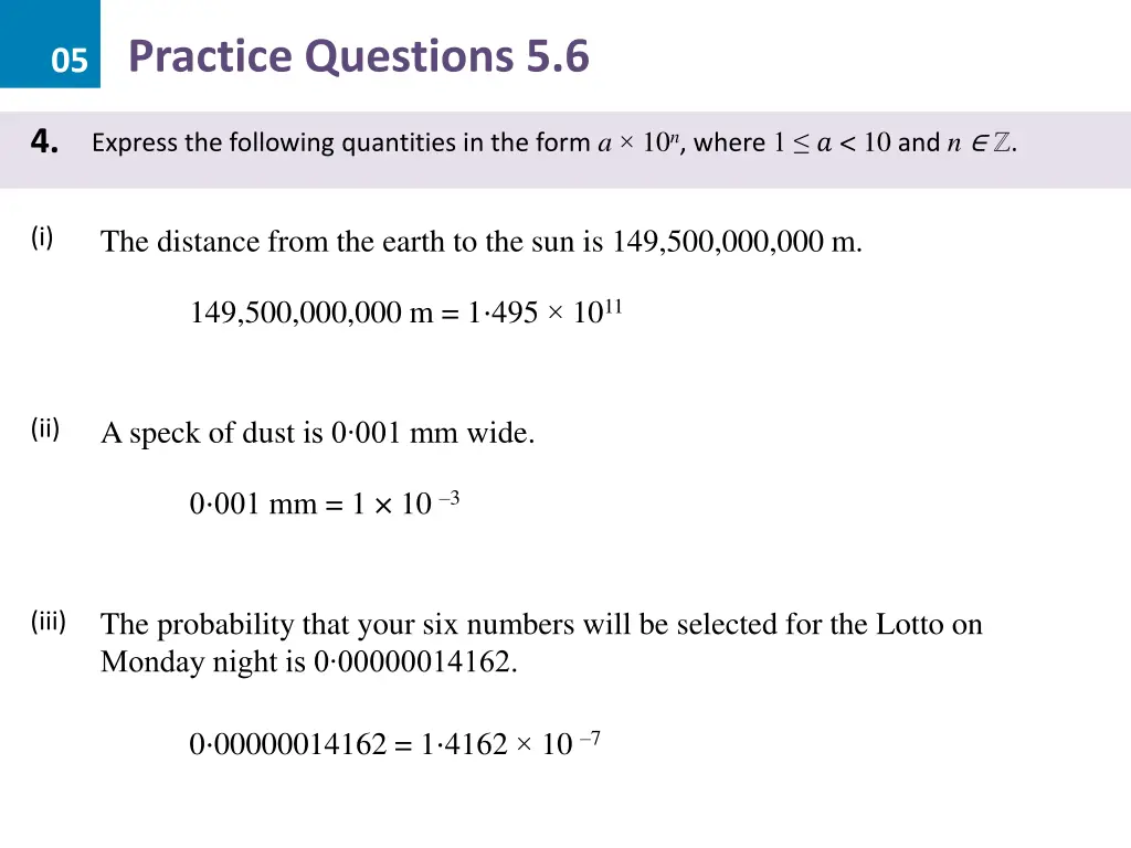 05 practice questions 5 6 9