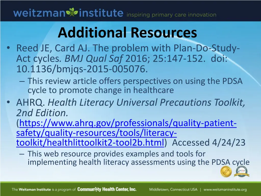 additional resources