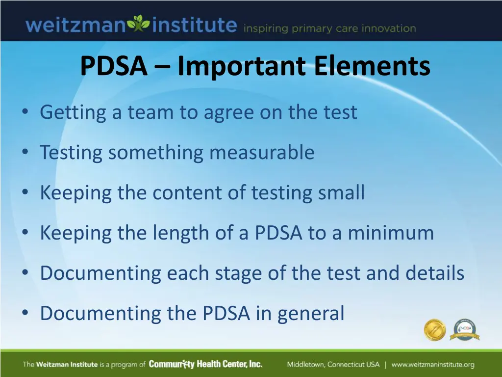 pdsa important elements