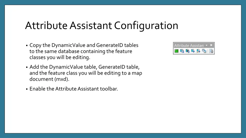 attribute assistant configuration